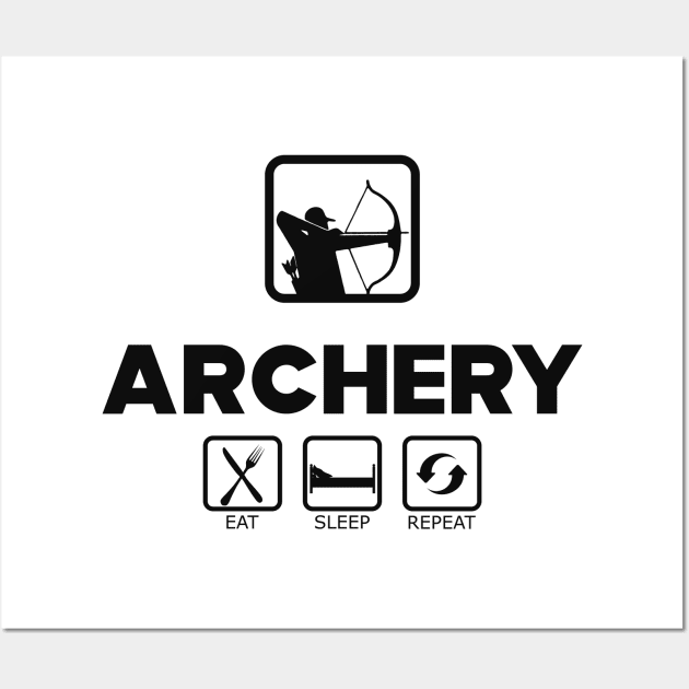 Archery - eat sleep repeat Wall Art by KC Happy Shop
